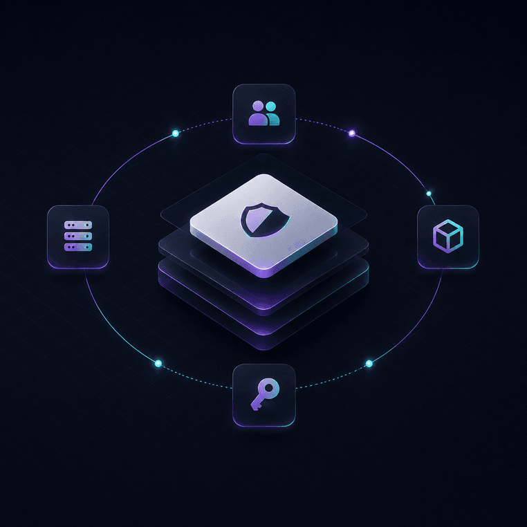 An illustration of a self-contained private ecosystem